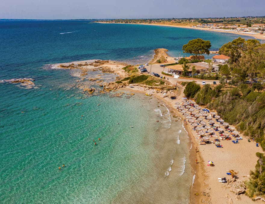 Ηλιοβασίλεμα στην ακτή κοντά στη Σκαφιδιά Ηλείας
